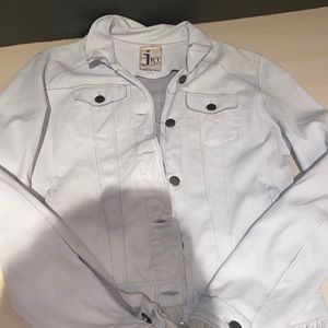 Jkt perfect condition off white leather jacket